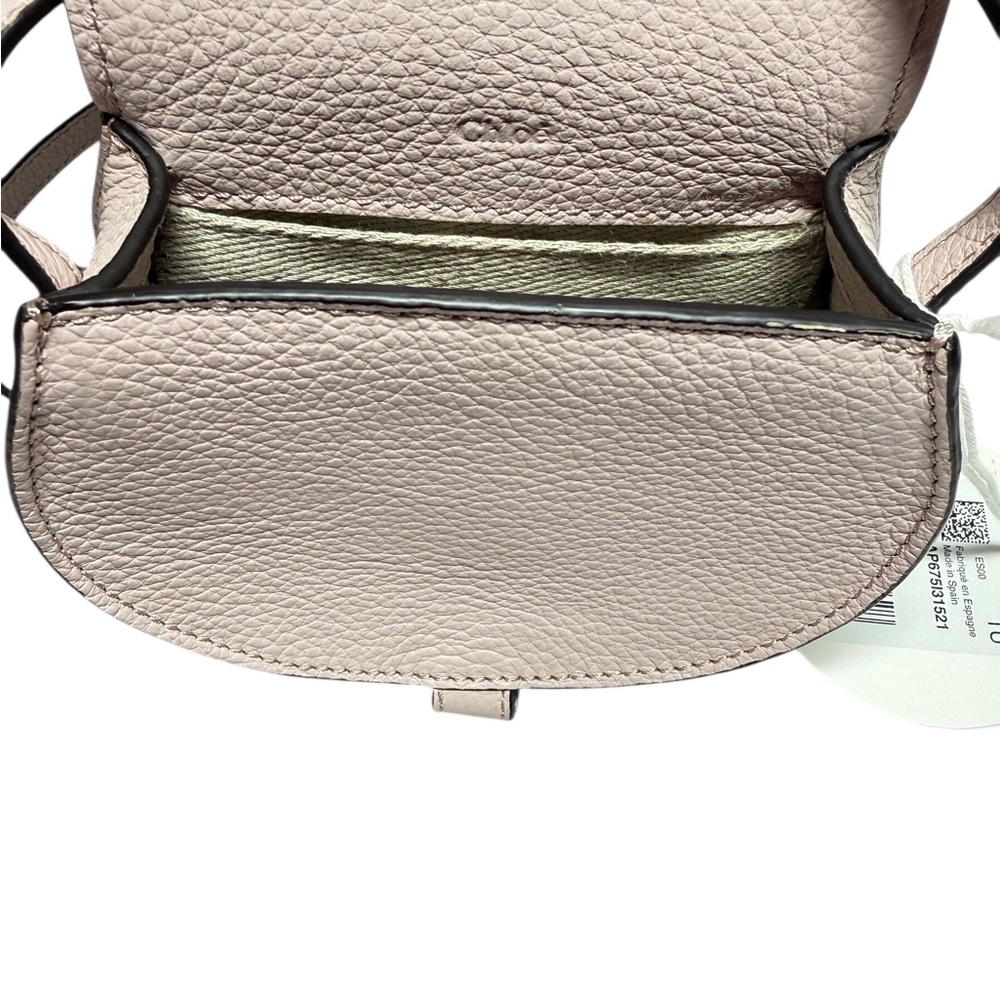 Authentic Chloe Marcie Nano Leather Crossbody Bag in Dusty Pink NWT - Picture 7 of 9